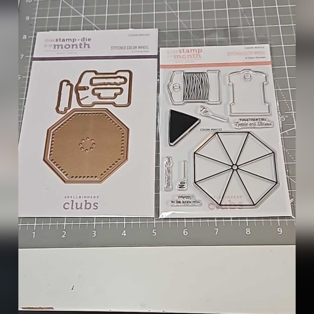 Spellbinders Stitched Color Wheel Stamp & Die Set